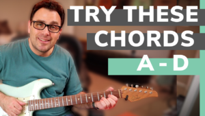 A Minor and D Major Tracks with Chord Charts